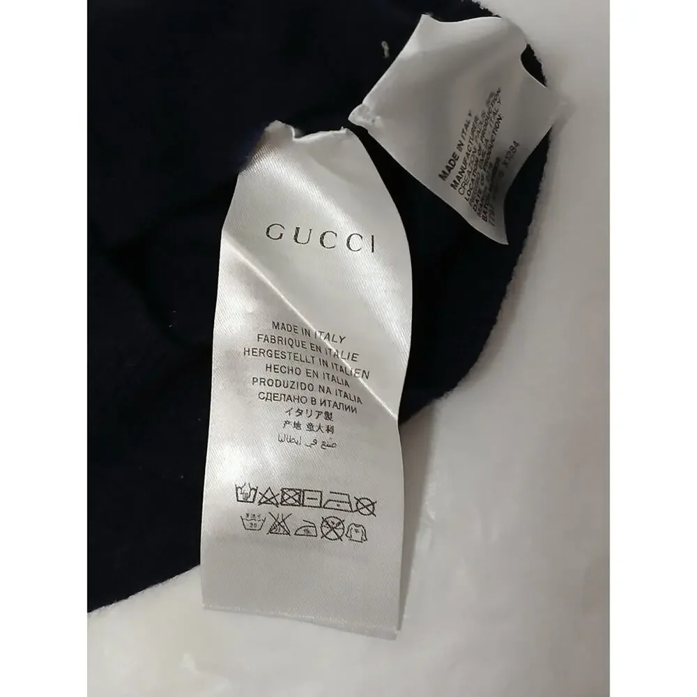 Gucci Sweater Boy Baby 6-9 Month Navy Blue Web Trim Wool Nautical Designer Fancy